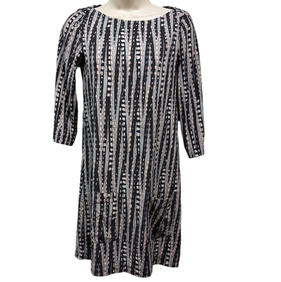 A/X Armani Exchange Silk Blend Abstract Print Shirt Dress Sz XS - Picture 1 of 9